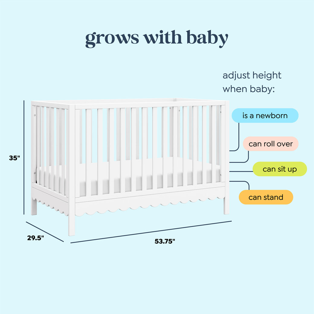 Sammy Scallop 4-in-1 Convertible Crib