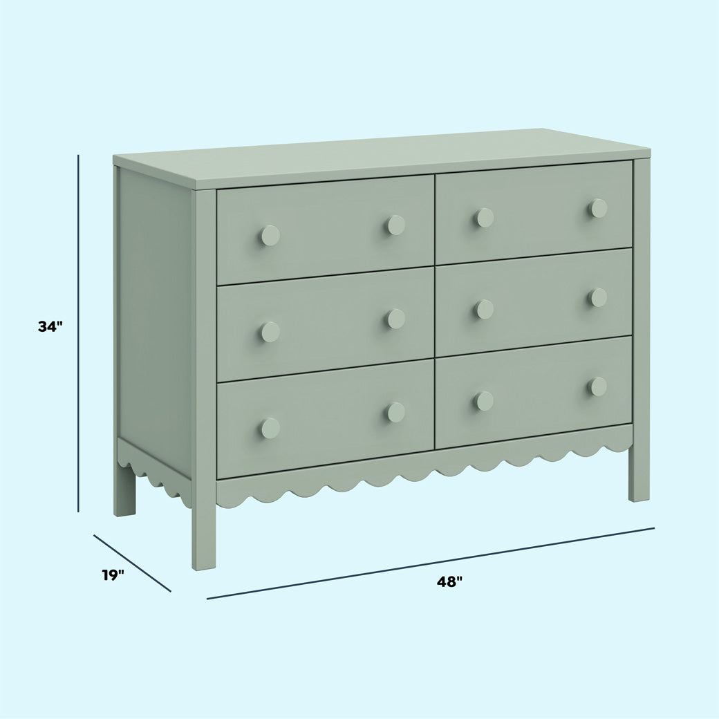 Sammy Scallop 6-Drawer Dresser