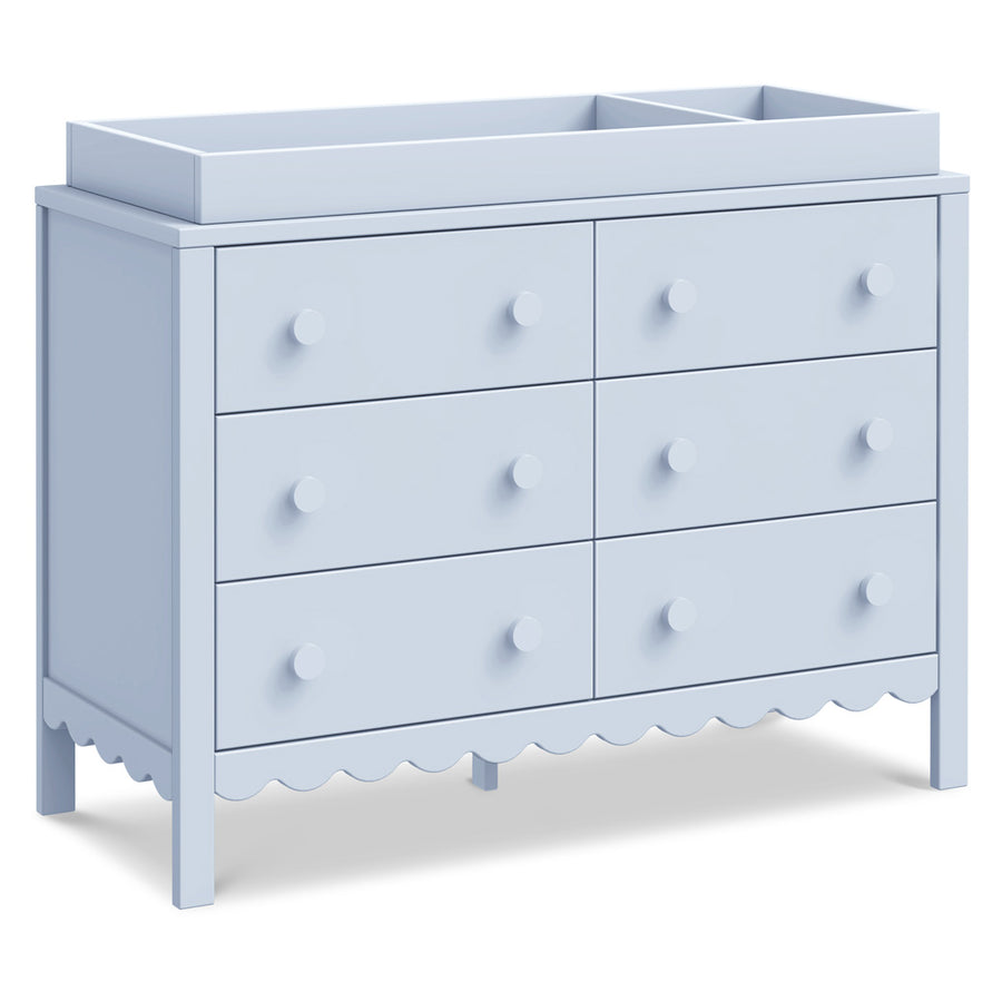 Sammy Scallop 6-Drawer Dresser DaVinci Color: Powder Blue