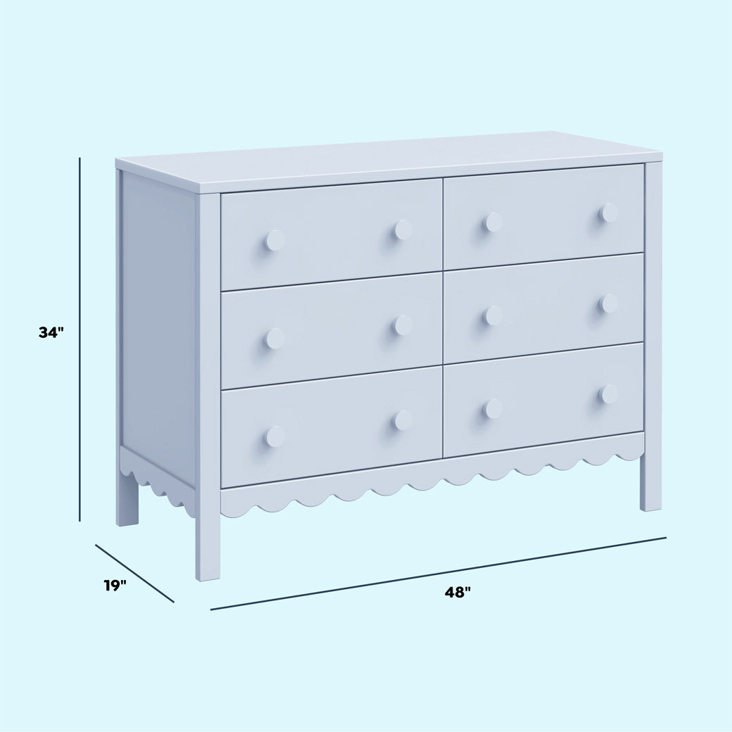 Sammy Scallop 6-Drawer Dresser