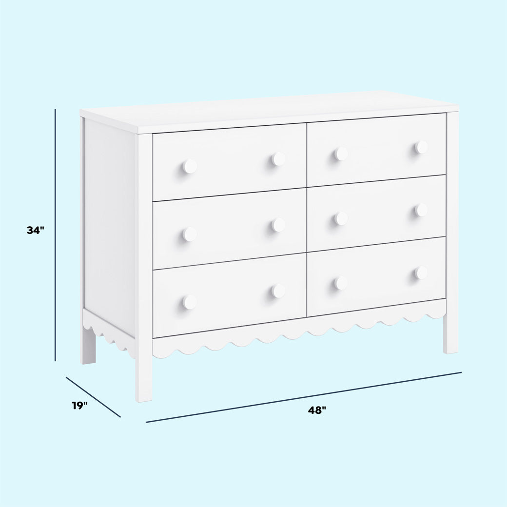 Sammy Scallop 6-Drawer Dresser