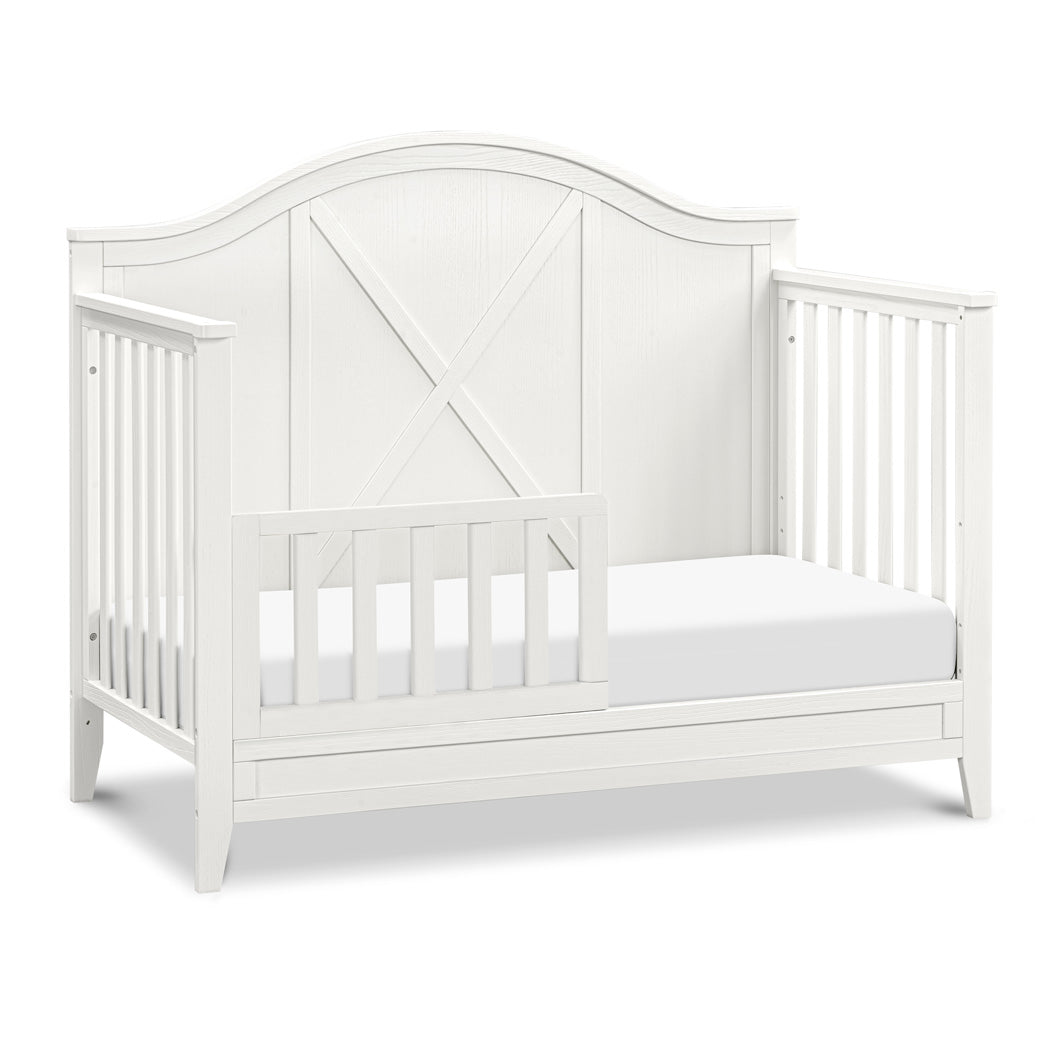 DaVinci Sawyer Farmhouse 4-in-1 Convertible Crib as toddler bed in -- Color_Heirloom White