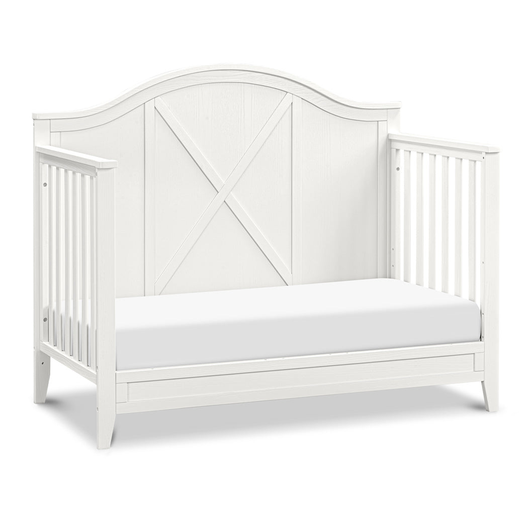 DaVinci Sawyer Farmhouse 4-in-1 Convertible Crib as daybed in -- Color_Heirloom White
