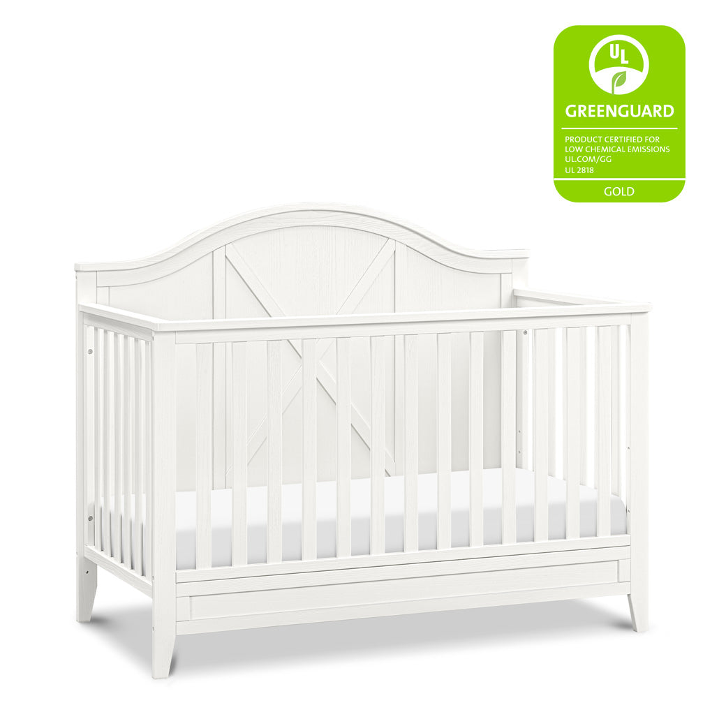 DaVinci Sawyer Farmhouse 4-in-1 Convertible Crib with GREENGUARD Gold tag  in -- Color_Heirloom White