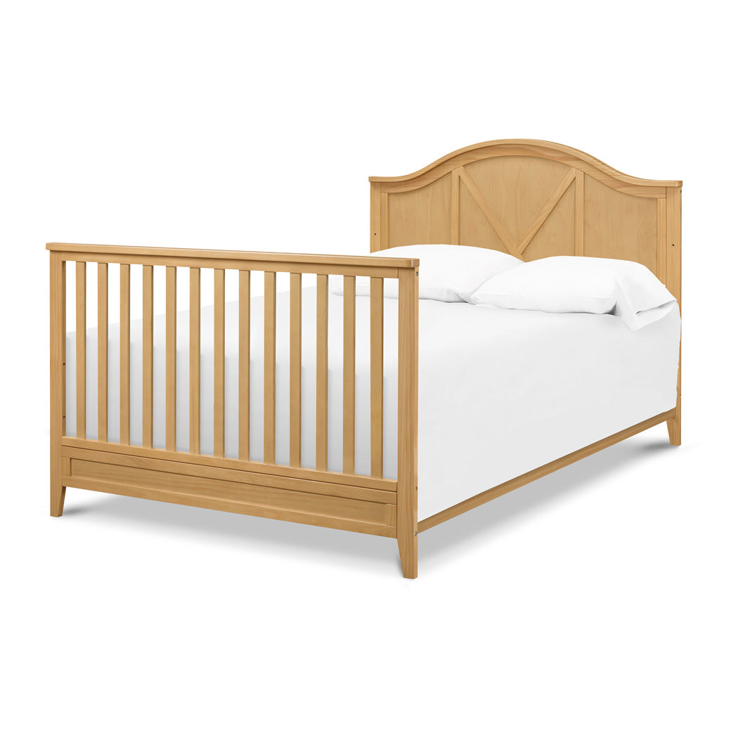 DaVinci Sawyer Farmhouse 4-in-1 Convertible Crib as full-size bed in -- Color_Honey