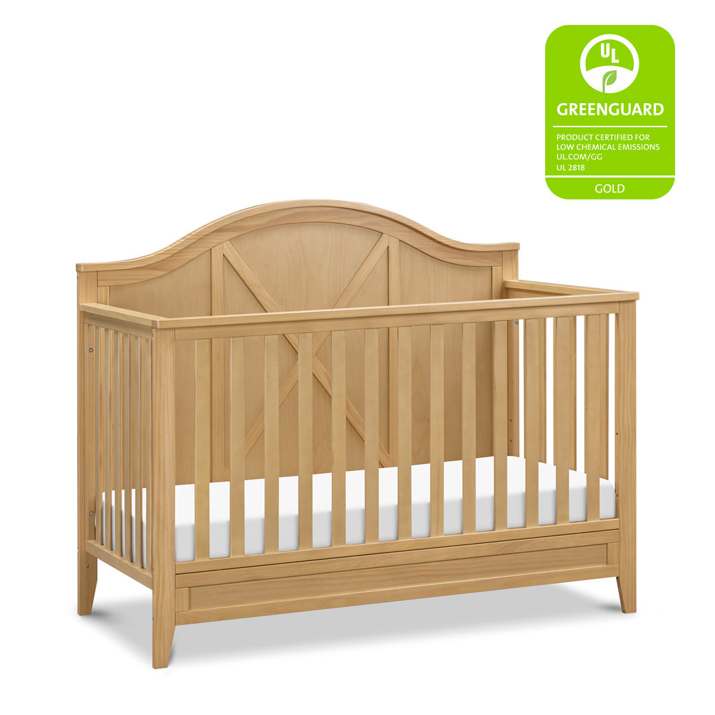 DaVinci Sawyer Farmhouse 4-in-1 Convertible Crib with GREENGUARD Gold tag in -- Color_Honey