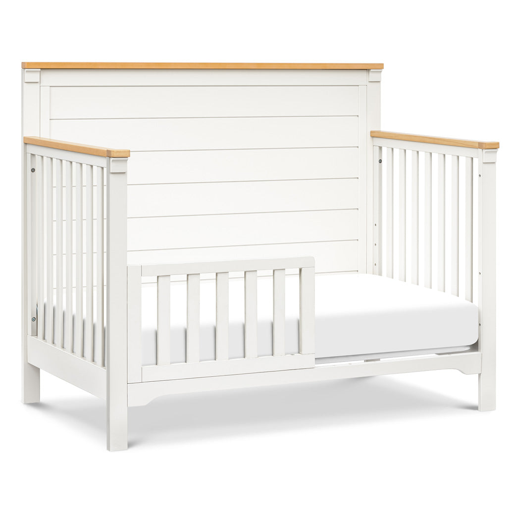 DaVinci Shea 4-in-1 Convertible Crib as toddler bed in -- Color_Warm White/Honey