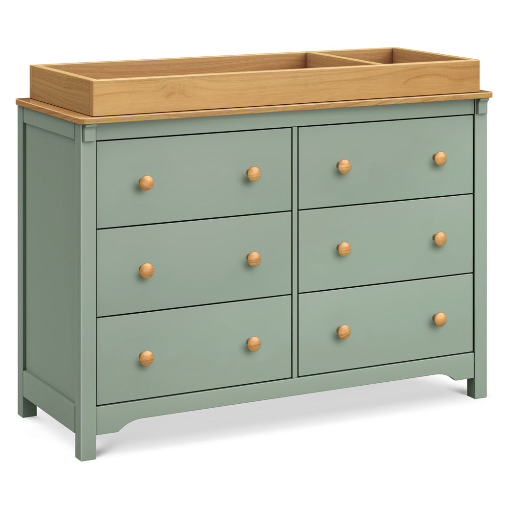 DaVinci Shea 6-Drawer Dresser with changing tray in -- Color_Light Sage/Honey