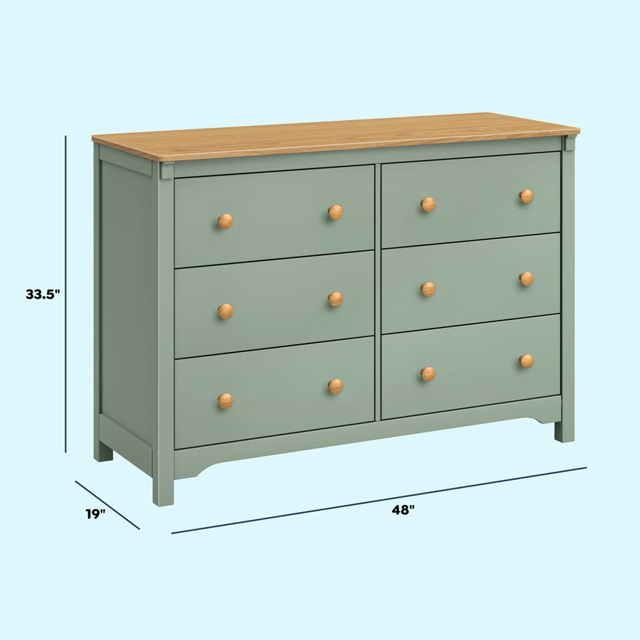light green dresser DaVinci Shea 6-Drawer Dresser