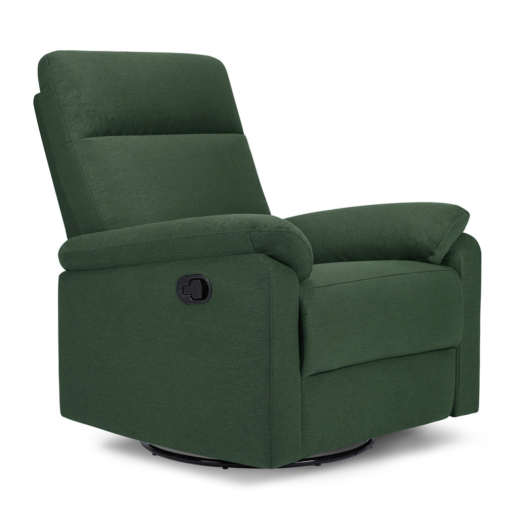DaVinci Suzy Recliner and Swivel Glider with recliner lever in -- Color_Pine Green