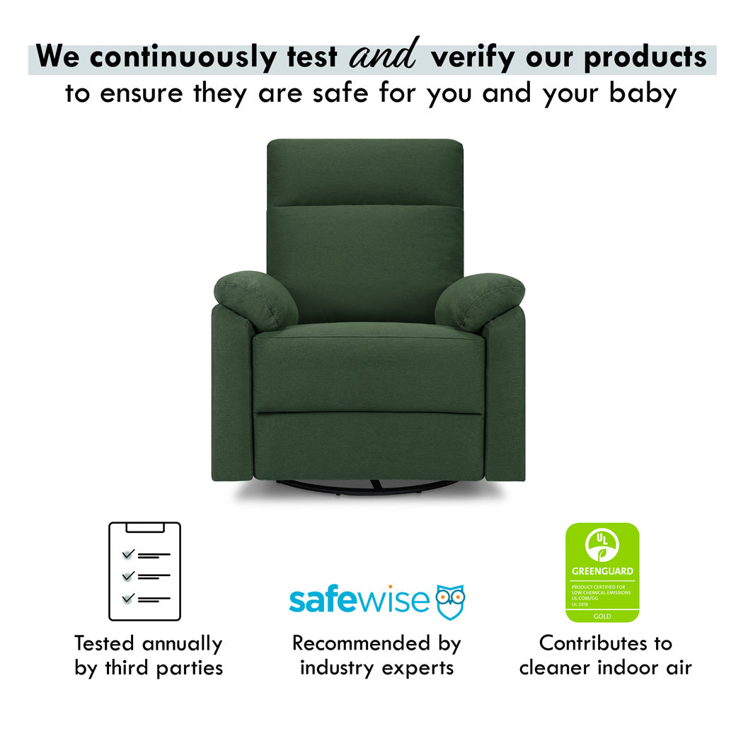 Certifications of DaVinci Suzy Recliner and Swivel Glider in -- Color_Pine Green