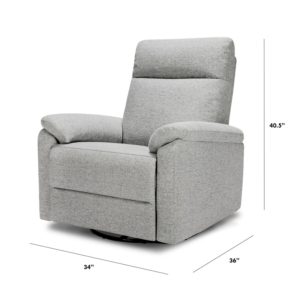Dimensions of DaVinci Suzy Recliner and Swivel Glider in -- Color_Frost Grey
