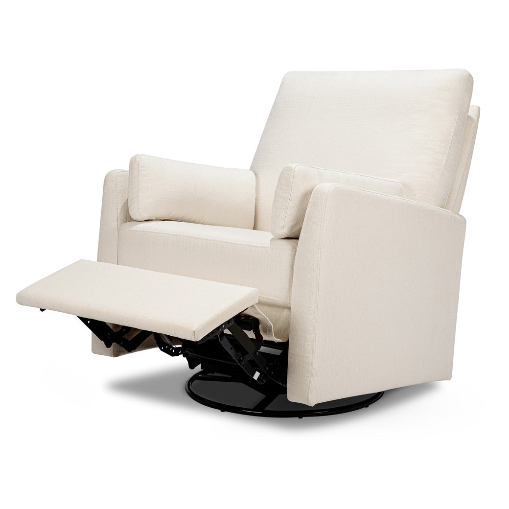 Carter's by DaVinci Ethan Recliner and Swivel Glider with footrest up in -- Color_Performance Cream Linen