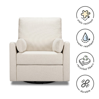 Material features of Carter's by DaVinci Ethan Recliner and Swivel Glider in -- Color_Performance Cream Linen