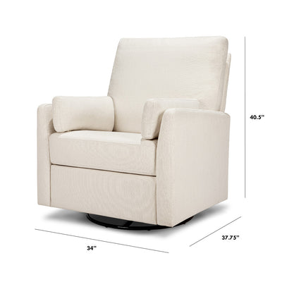 Dimensions of Carter's by DaVinci Ethan Recliner and Swivel Glider in -- Color_Performance Cream Linen