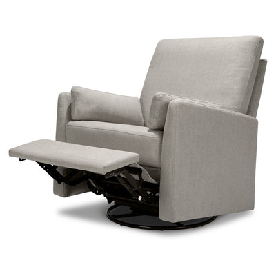 Carter's by DaVinci Ethan Recliner and Swivel Glider with footrest up in -- Color_Performance Grey Linen