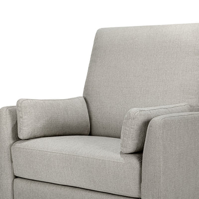 Closeup of Carter's by DaVinci Ethan Recliner and Swivel Glider in -- Color_Performance Grey Linen
