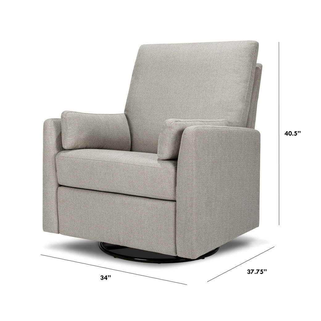 Dimensions of Carter's by DaVinci Ethan Recliner and Swivel Glider in -- Color_Performance Grey Linen