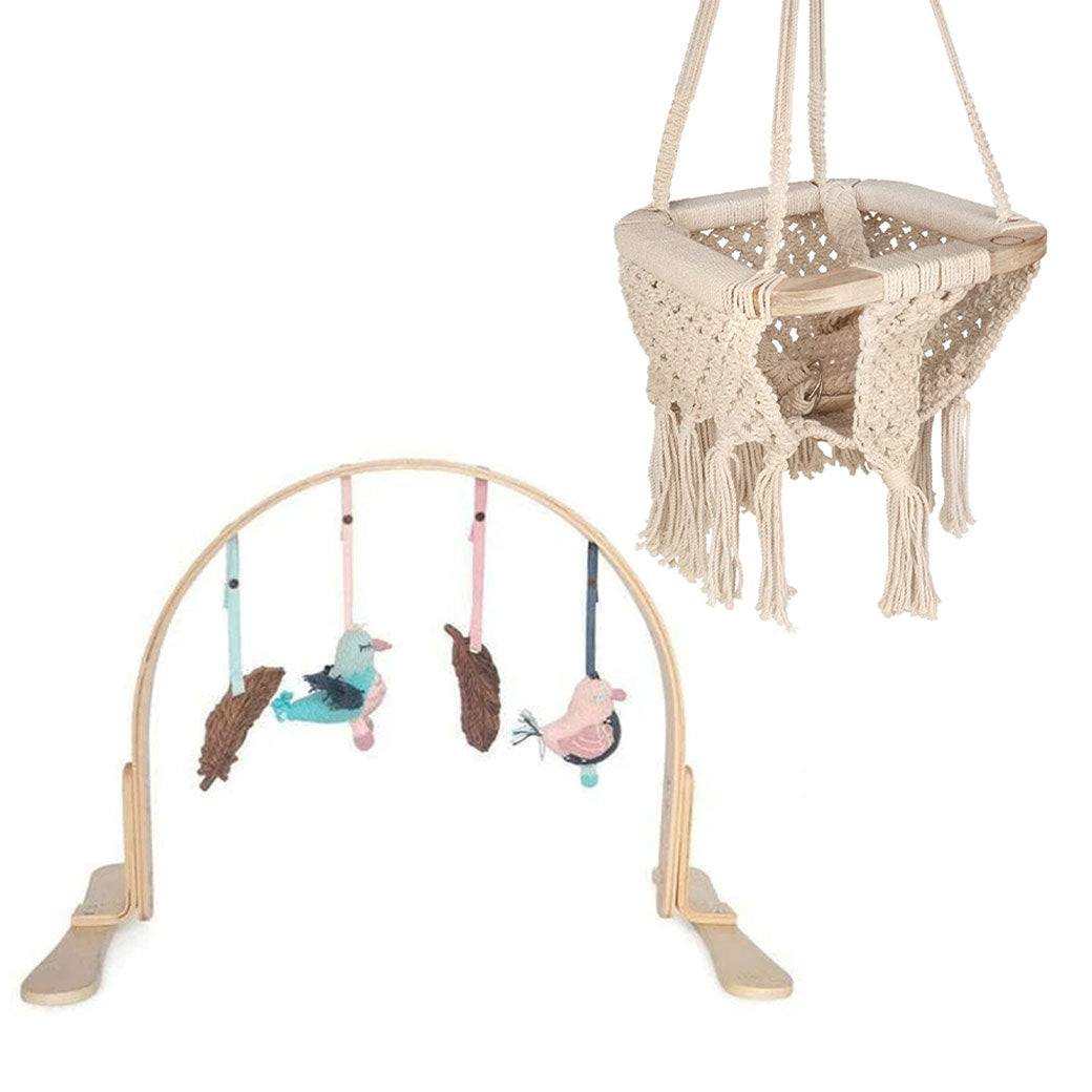 Play Gym + Macrame Swing Bundle