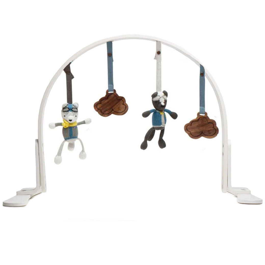 Finn and Emma Play Gym in -- Color_White _ Cloudy Sky
