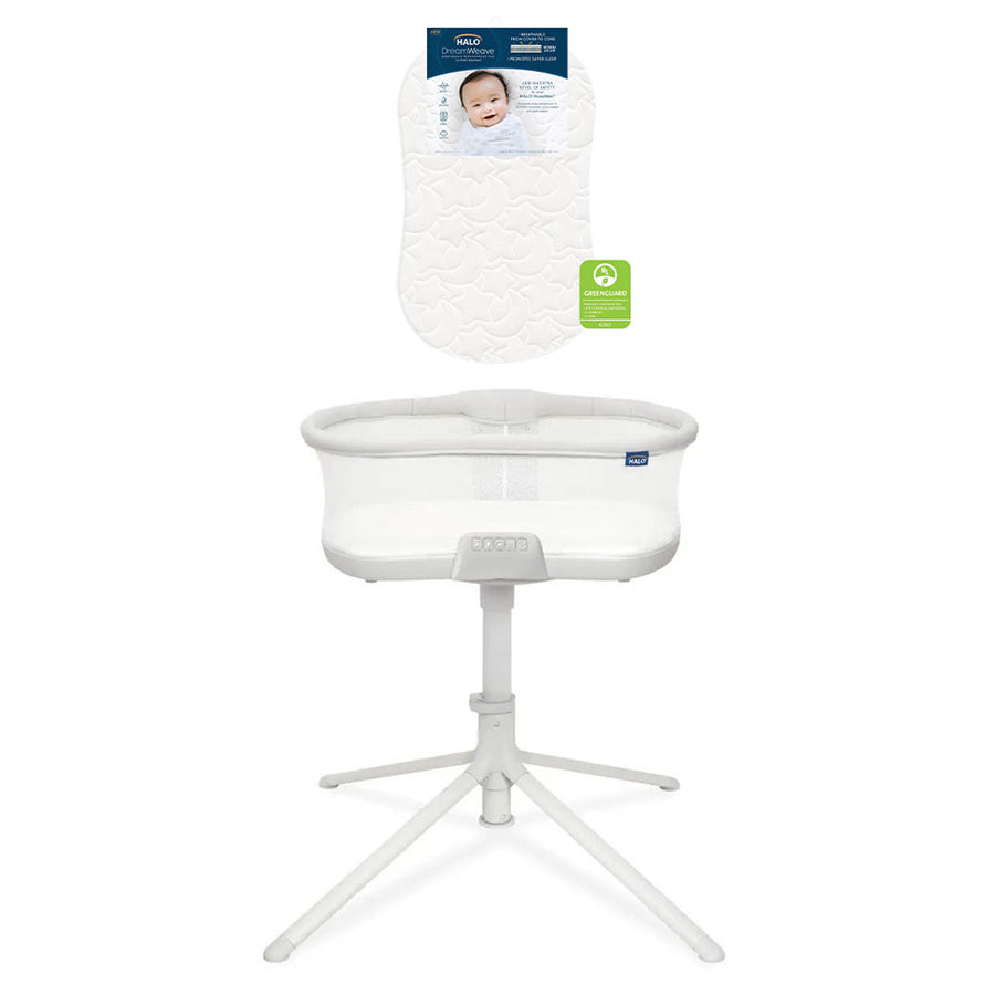 maxi cosi vs halo bassinet Bassinest 3.0 Soothe + FR-Free Mattress Bundle Naturepedic Organic Mattress