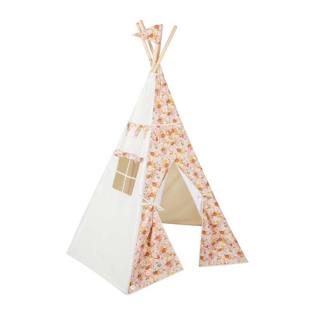 Teepee Tent with Pattern and Mat Set