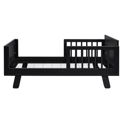 Side view of Junior Bed Conversion Kit For Hudson And Scoot Crib without a mattress  in -- Color_Black