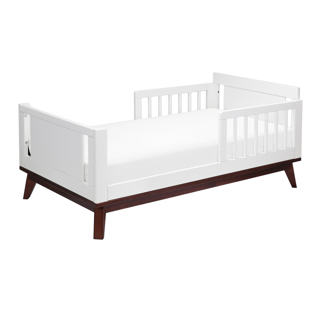 Junior Bed Conversion Kit For Hudson And Scoot Crib with dark base in -- Color_White