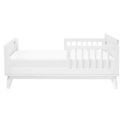 Side view of Junior Bed Conversion Kit For Hudson And Scoot Crib in -- Color_White