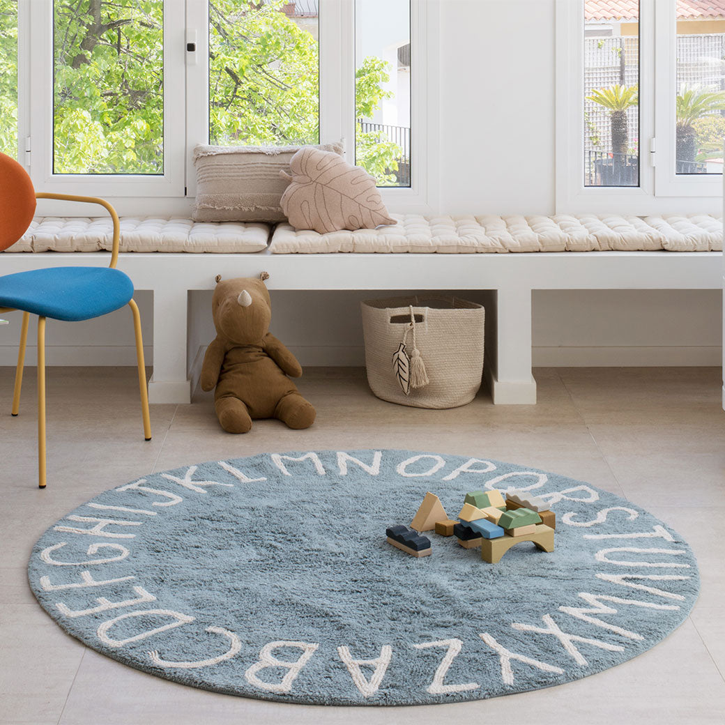 ABC Round Washable Rug
