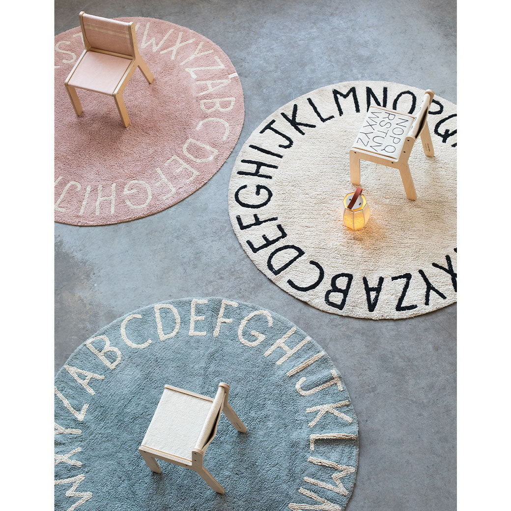 ABC Round Washable Rug