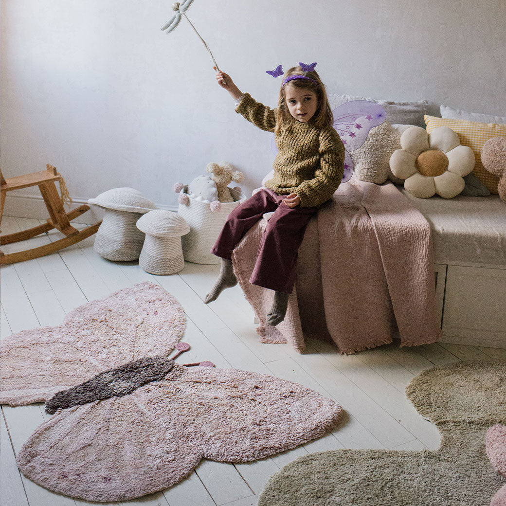 ラグ・カーペット Lorena Canals RUG Lorena Canals Baby Butterfly Washable Animal Rug | Modern