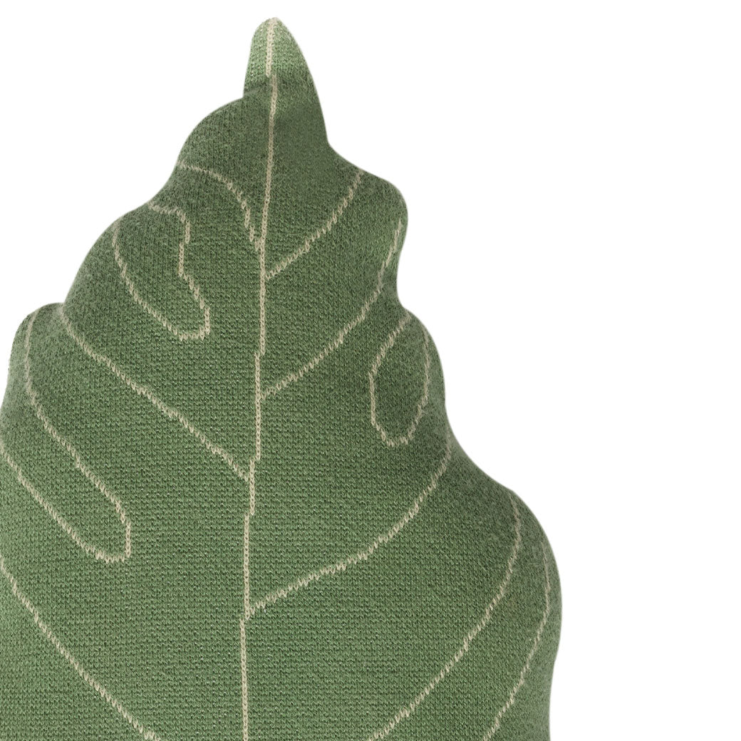 Baby Leaf Knitted Cushion