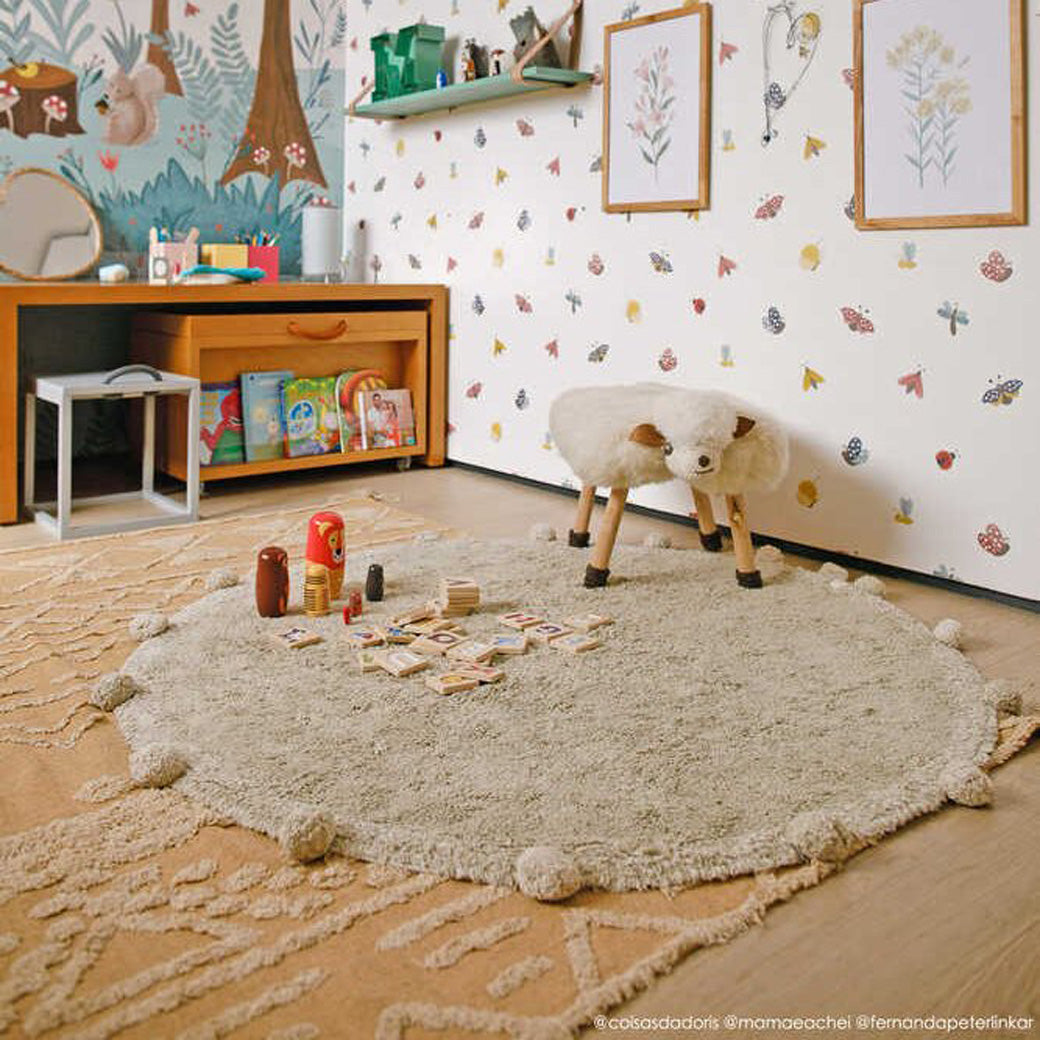 Bubbly Natural Washable Rug