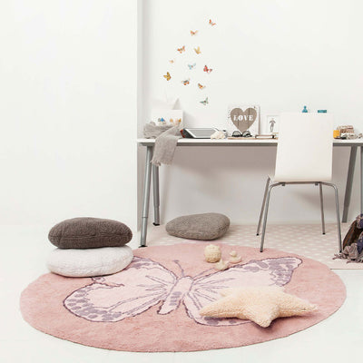 Round Butterfly Rug
