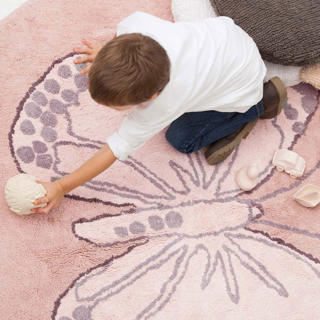 Round Butterfly Rug