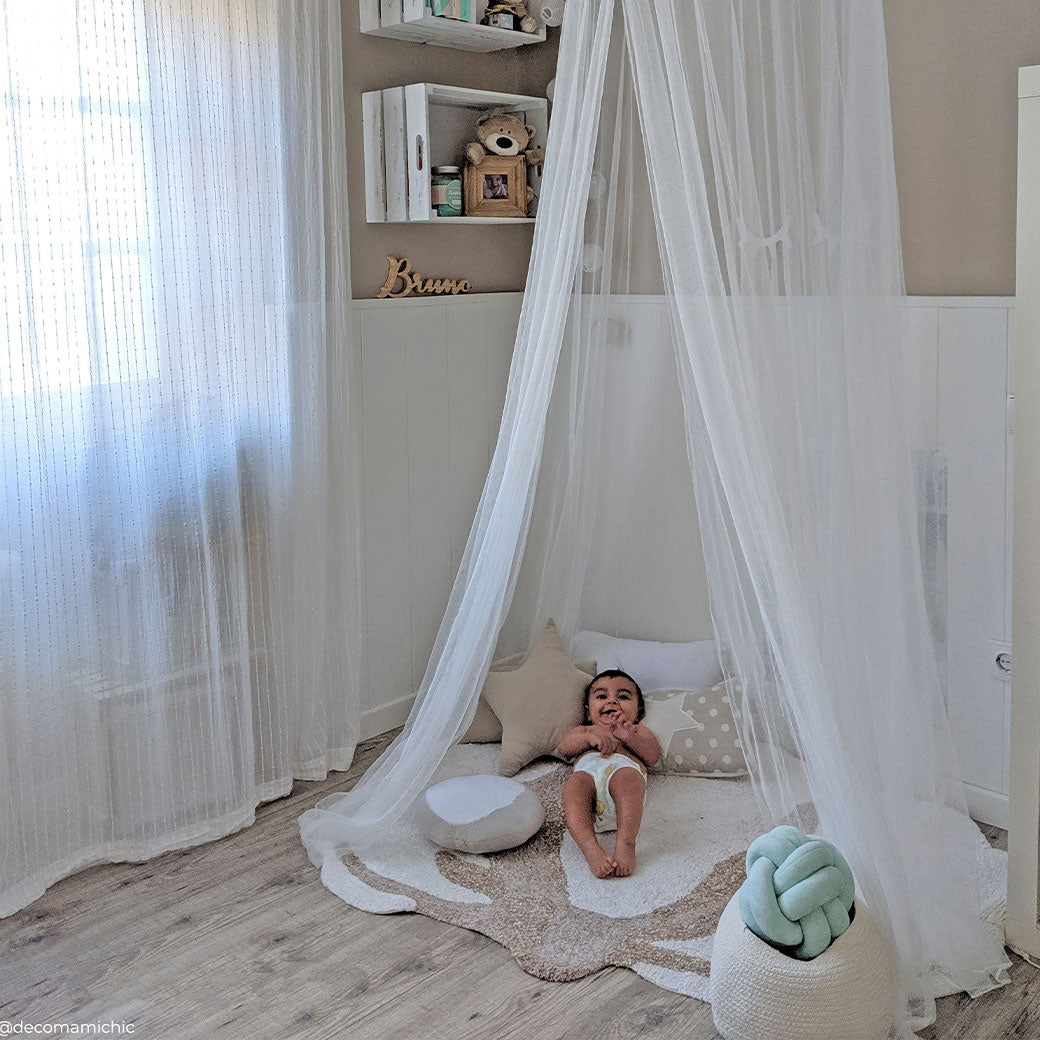 Cotton Flower Washable Rug