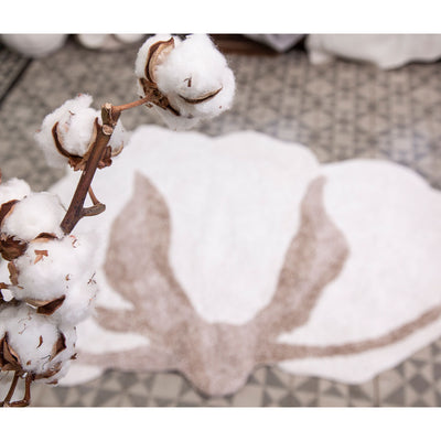 Cotton Flower Washable Rug
