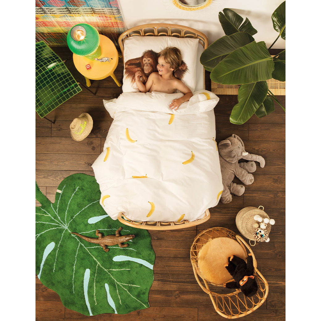 Lorena Canals Monstera Leaf Washable Rug | Modern Nursery™