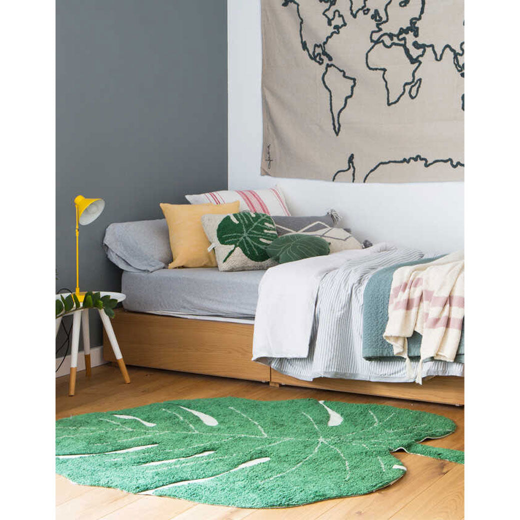 Lorena Canals Monstera Leaf Washable Rug | Modern Nursery™