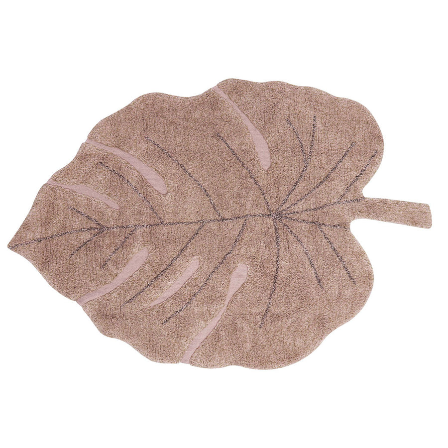Lorena Canals Monstera Washable Rug Vintage Nude