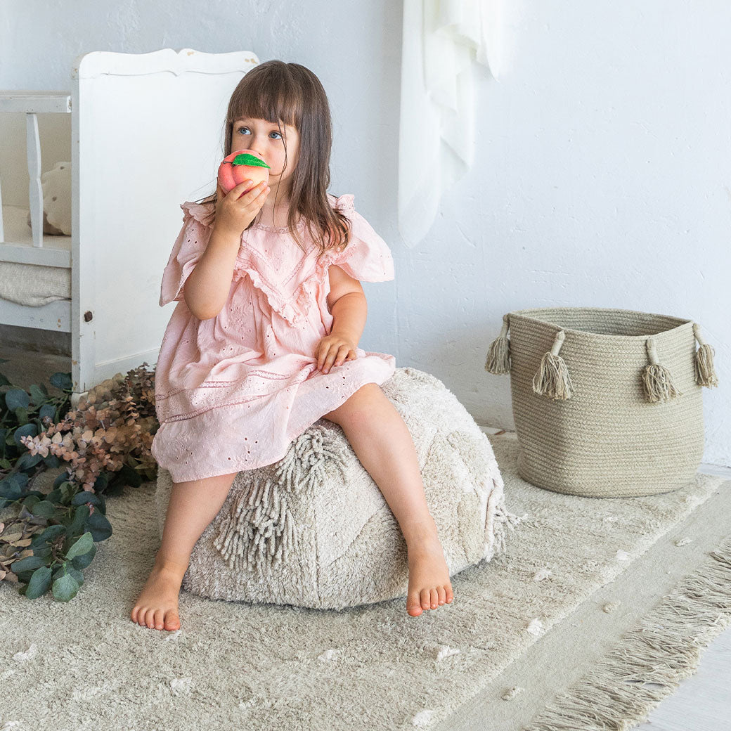 Mossy Rock Round Pouffe