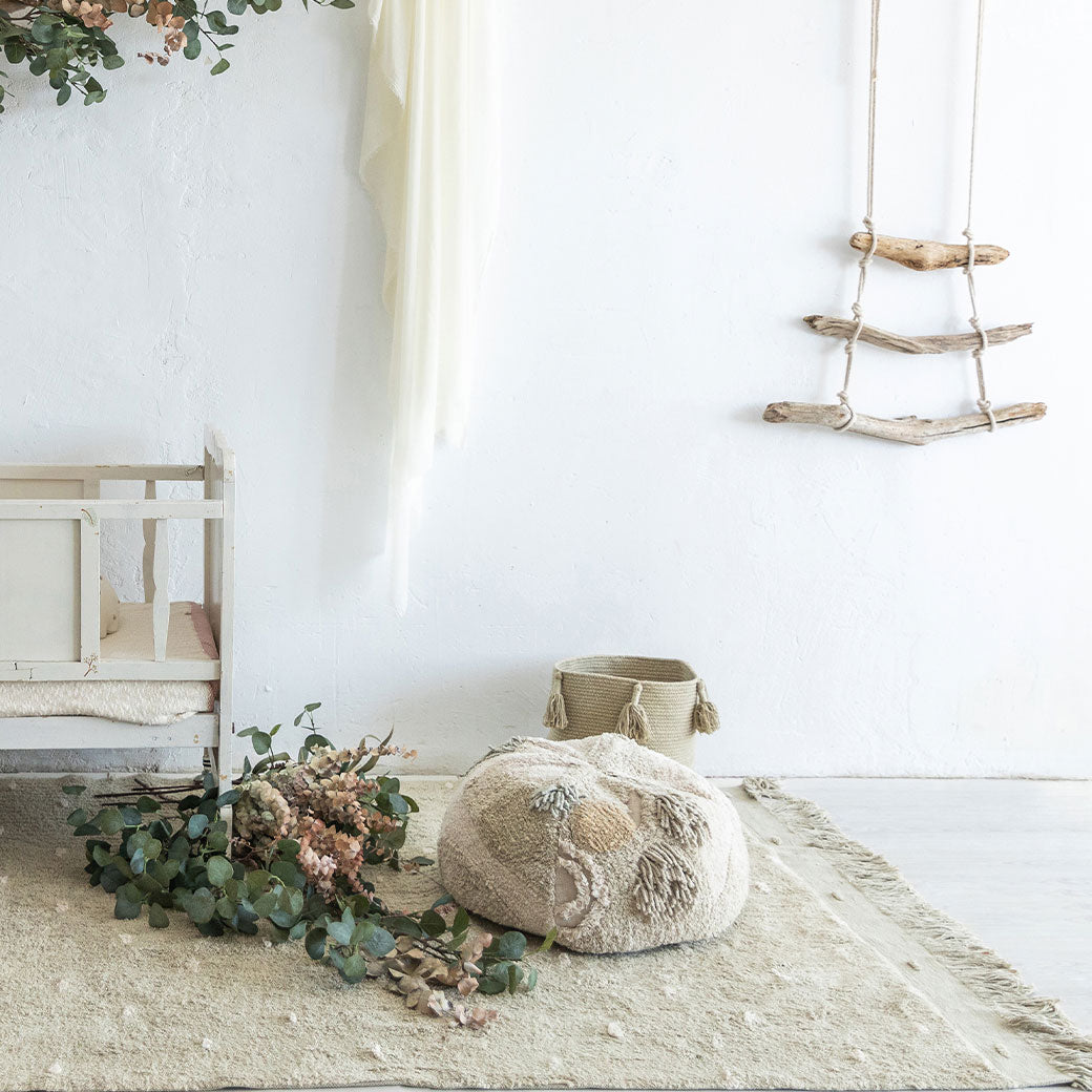 Mossy Rock Round Pouffe