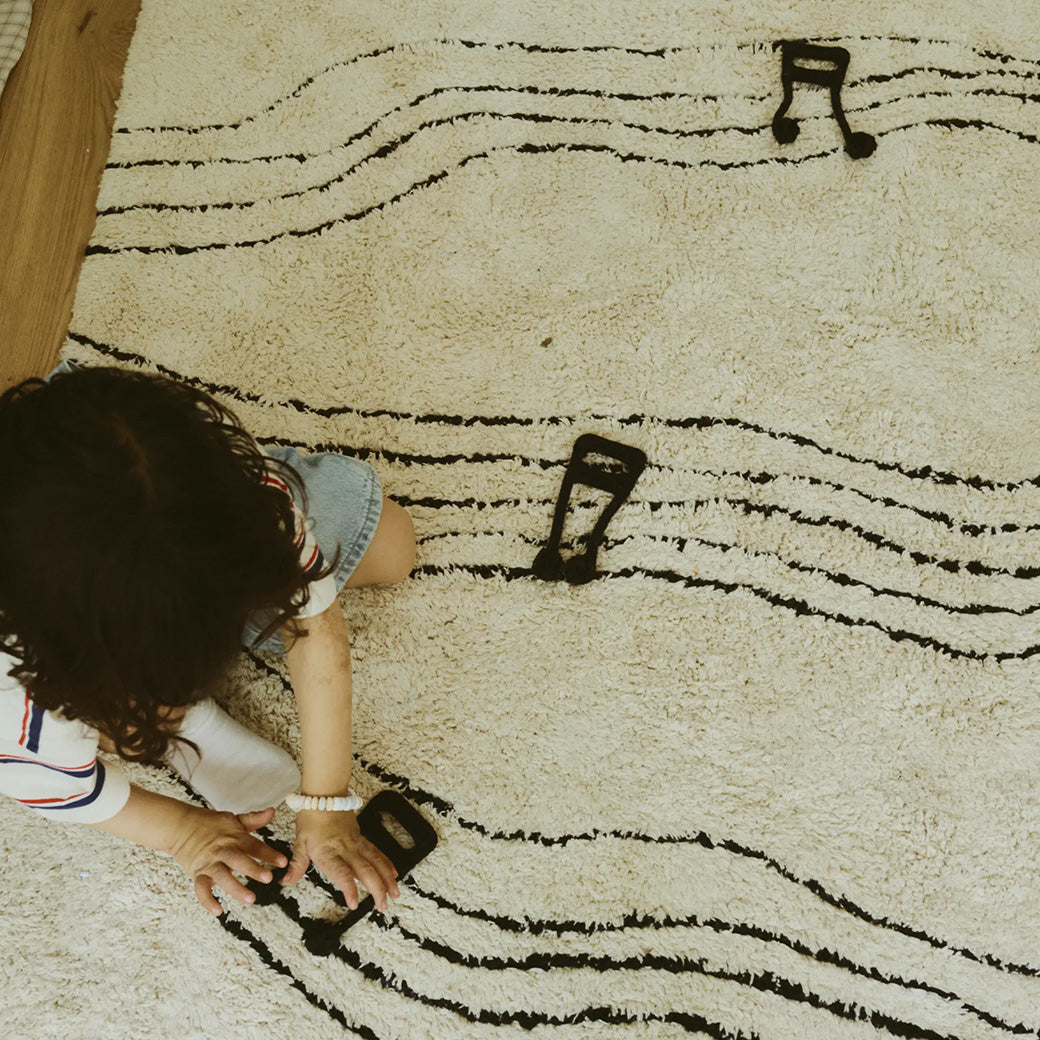 Notes Washable Play Rug