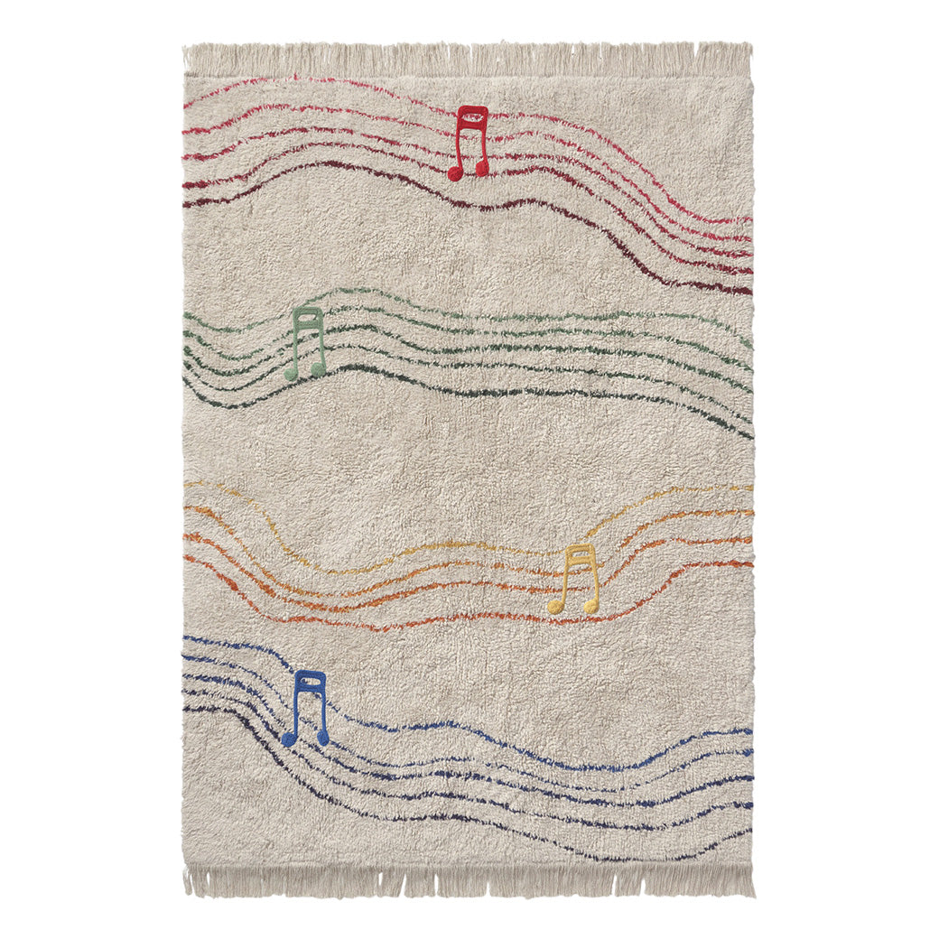 Notes Washable Play Rug