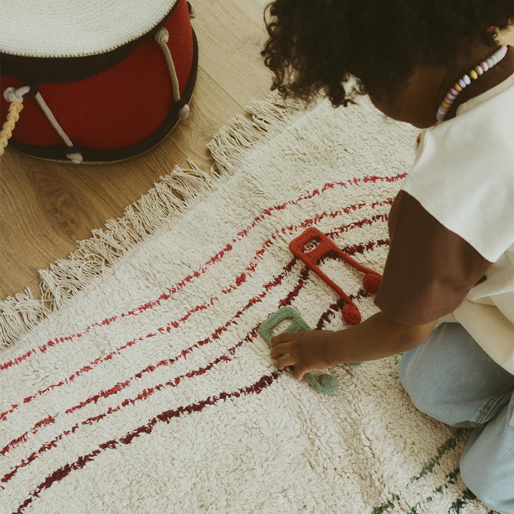 Notes Washable Play Rug