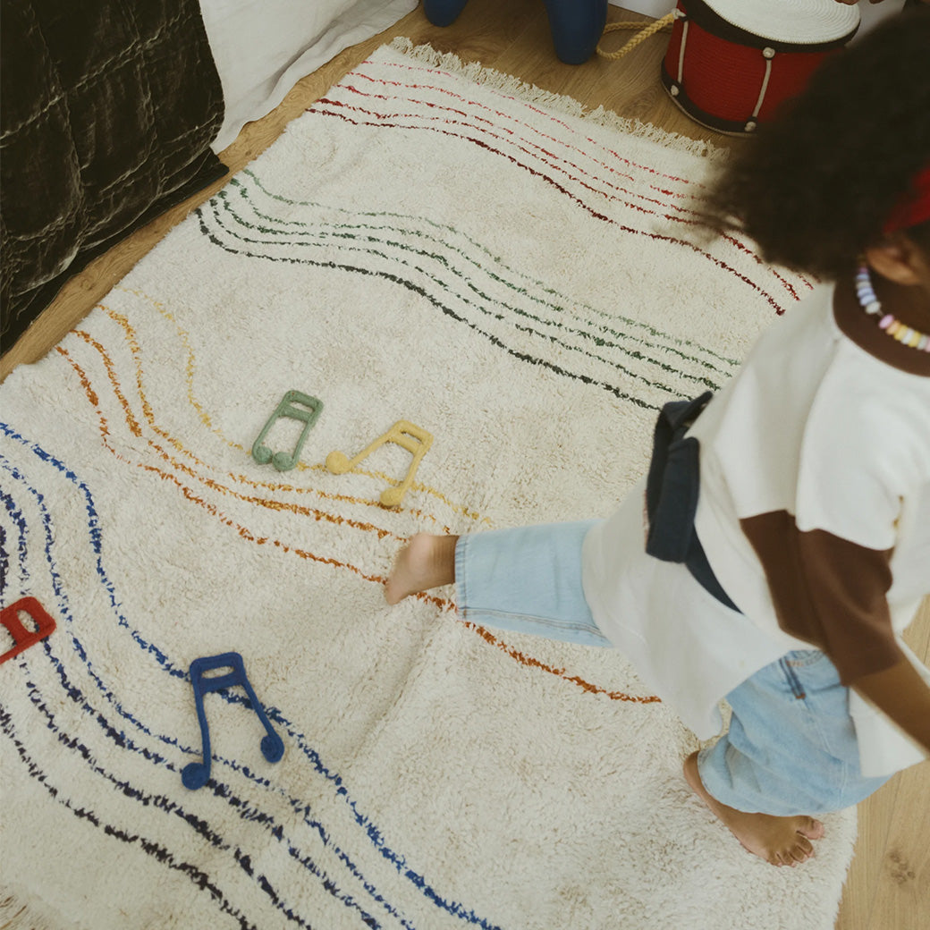 Notes Washable Play Rug