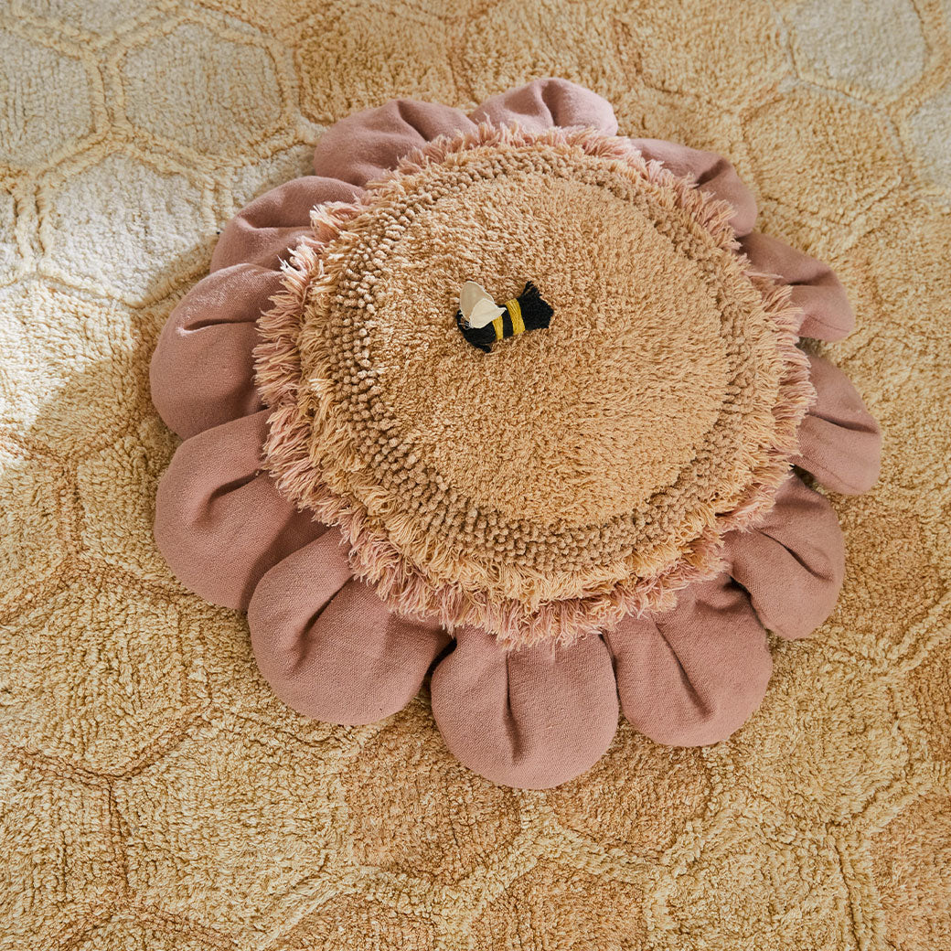Pink Daisy Floor Cushion