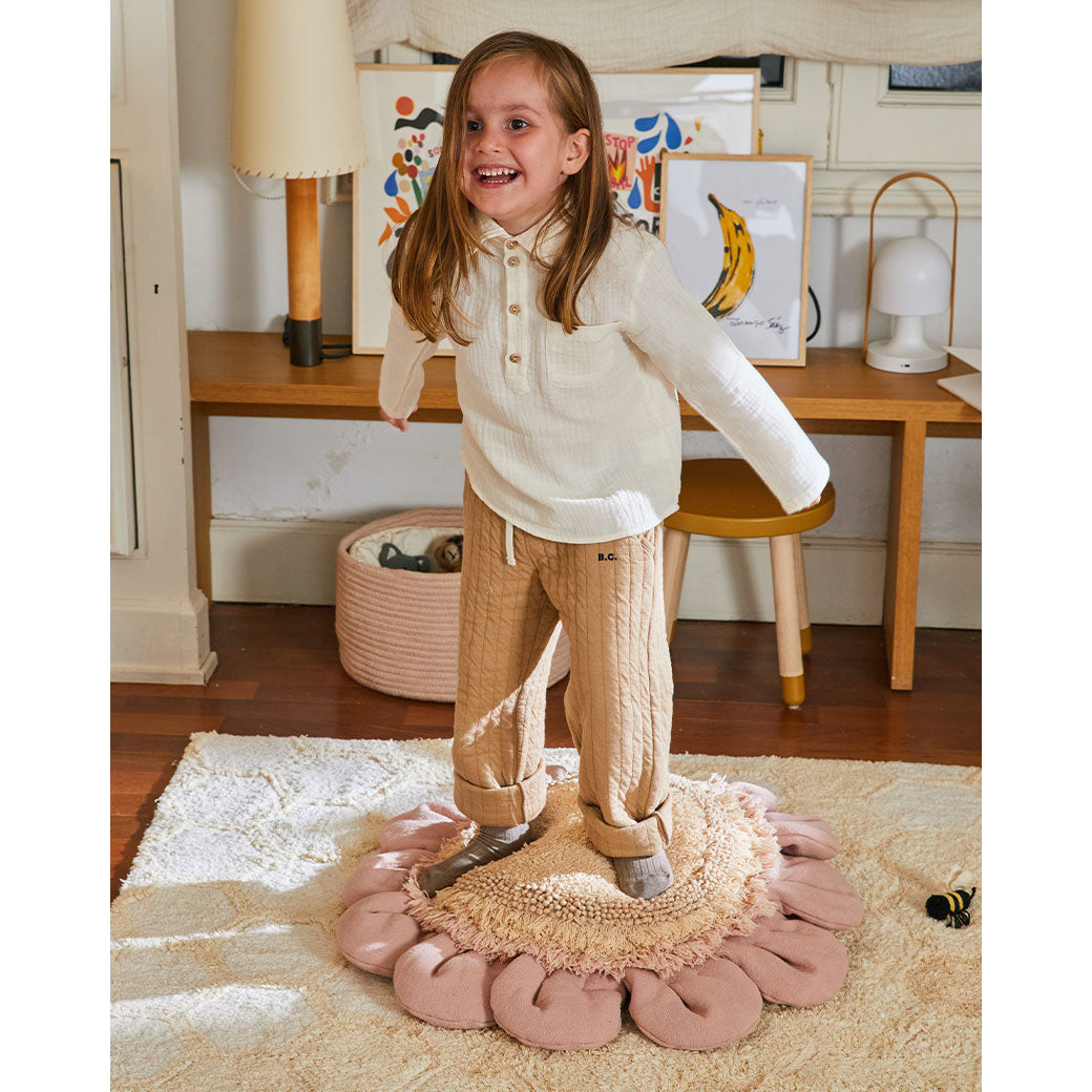 Pink Daisy Floor Cushion