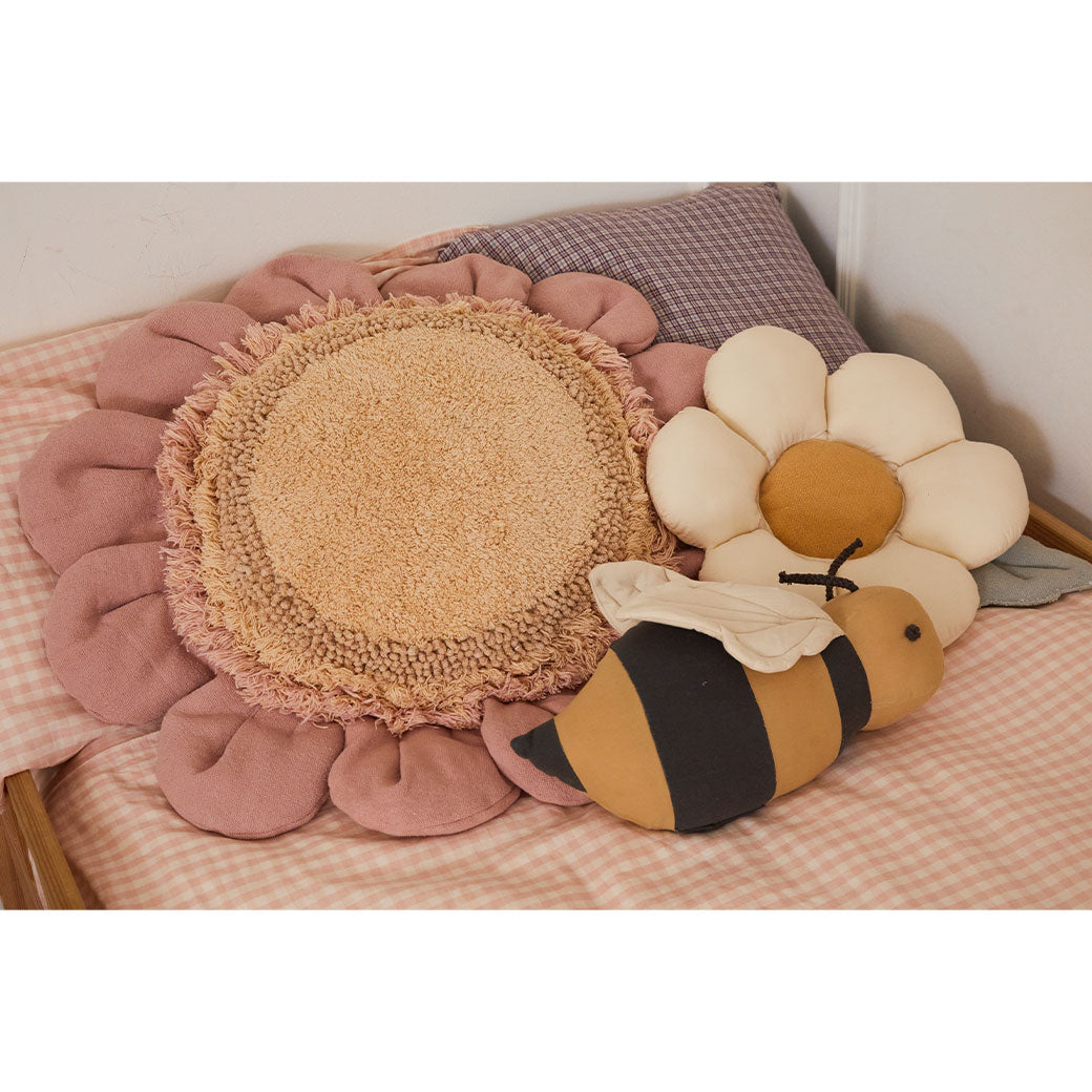 Pink Daisy Floor Cushion